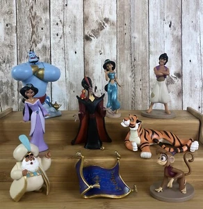 Disney Store Aladdin Figures Collection 9 Piece Jasmine Jafar Genie Abu Sultan + - Picture 1 of 24