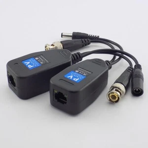 1 Pairs Passive Power Video Balun Transceiver BNC Connectors CCTV DVR HD Camera - Picture 1 of 8