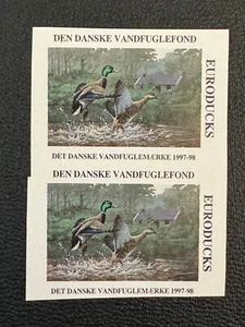 1997 Dänemark - Wildlife Habitat Conservation Entenmarken - ungeperforiertes Paar Nr. # - Bild 1 von 2