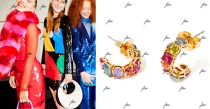 ORECCHINI KATE SPADE RAGGIANTI LUMINOSI CANDY SHOP CERCHI SHINE ME UP HUGGIES SHOWTIME - Foto 1 di 17
