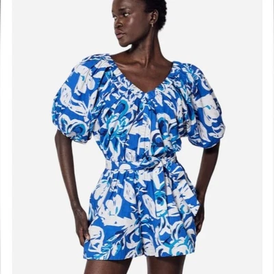 Mameluco Cleobella Thalia estampado azul - talla XS Foto 1 de 4