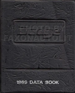 1969 Dodge Car Data Book Album Del P concessionario Fatti - Foto 1 di 2