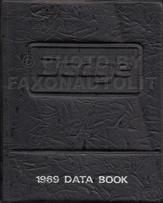 1969 Dodge Car Data Book Album Del P concessionario Fatti - Immagine 1 di 2