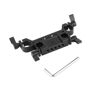 Abrazadera de dos tubos de aleación de aluminio de 19 mm a 15 mm para sistema de soporte de varilla de riel - Imagen 1 de 8