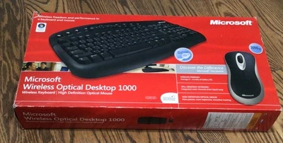 Juego de teclado y mouse Microsoft Wireless Optical Desktop 1000 - Nuevo en caja Foto 1 de 4