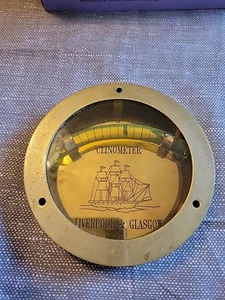 Brass 100mm Liverpool & Glasgow Nautical Bubble Clinometer - Picture 1 of 10