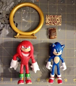 Custom Paint Jakks Pacific 4" Sonic 2 Movie Action Figures Sonic & Knuckles Read - Picture 1 of 10