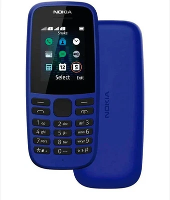 Nokia 105 2019 Dual Sim Telefono Cellulare Gsm Anziani Black Blu - Immagine 1 di 4