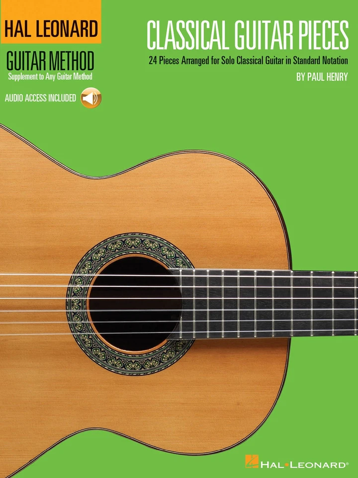 Hal Leonard Method Classical Guitar Pieces Solo Sheet Music Book & Online Audio - Image 1 of 1