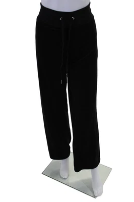 Calvin Klein Womens Cotton Blend Velvet Straight Leg Sweatpants Black Size L - Image 1 of 4
