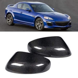 REAL CARBON FIBER MIRROR COVER 1Pair for MAZDA RX-8 RX8 R3 SE3P 13B 2003-2011 - Picture 1 of 7