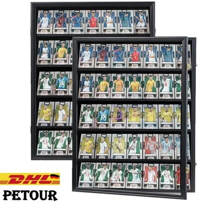 PETOUR Acryl Vitrine Hängevitrine Pro Sportkarten Schaukasten UV-Schutz mit Schloss