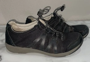 Dansko Henriette Black Suede Shoes Women's 38 US 7.5-8 Walking Sneakers - Picture 1 of 7