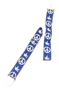 Vintage ACE Products 60er Jahre Peace Zeichen Tauben Gitarrengurt Gold Logo - Bild 1 von 9