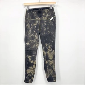 Good American Essentials Tie Dye Leggings Sin Costuras Negro y Verde Talla 3/4 NUEVO - Imagen 1 de 6