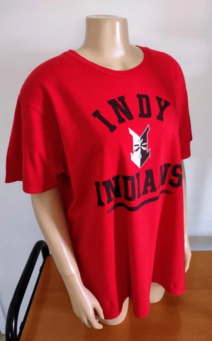 Indianapolis Indians Minor League Baseball Adult L 100% Cotton Graphic T-Shirt Cover