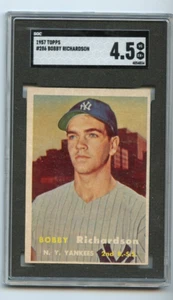 1957 Topps Bobby Richardson New York Yankees RC #286 ๐๐ณ๐ฅ SGC Graded 4.5 - Picture 1 of 2