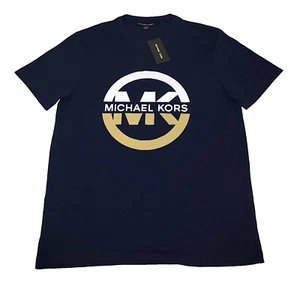 Michael Kors T-shirt Color Blue & Gold Size L (ORIGINAL WITH TAGS) - Picture 1 of 2