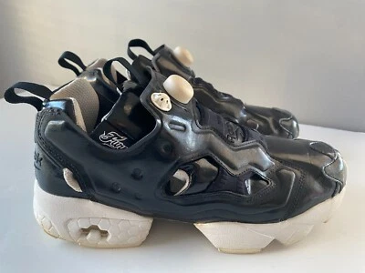 Women's Sz 10 Reebok Classic Instapump Fury OB Black Patent Leather Sneakers - Image 1 of 4