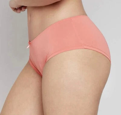 Nuevo sin etiquetas Sedoso Resbaladizo Mantequilla Suave Melocotón Coral Naranja Bikini Bragas Talla M Foto 1 de 4