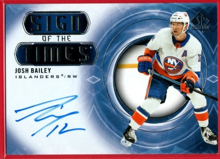 2020-21 SP AUTHENTIC JOSH BAILEY SIGN OF THE TIMES AUTO #SOTT-JB UD - Image 1 of 1