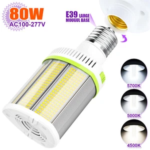 80W LED Retrofit Kits 5700K/5000K/4500K E39 Mogul Shoebox Area Corn Light Bulb - Picture 1 of 15