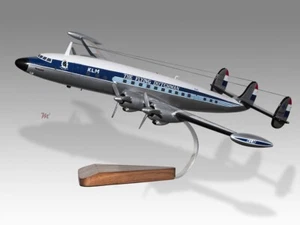 Lockheed L-1049G Super Constellation KLM scrivania legno aereo modello piccolo 1/130 - Foto 1 di 12