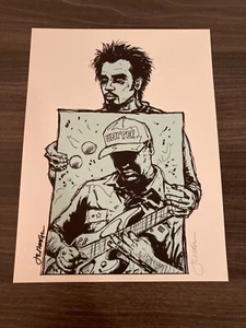 Jermaine Rogers Slaves Soundgarden Rage Stardream Variant Mini Art Print Signed - Picture 1 of 1