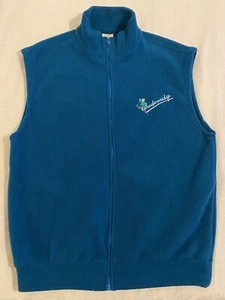 Vintage 80s 90s Womens L Teal Fleece Vest Breckenridge Ski DALANDZ of Colorado - Picture 1 of 6