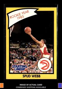 1990 Kenner Starting Lineup Cards Spud Webb Atlanta Hawks - Picture 1 of 2