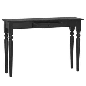 vidaXL Console Table Light Black 110x30x75 cm Solid Mahogany Wood HEE - Picture 1 of 6
