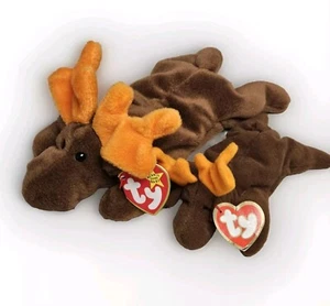 TY Beanie Baby Chocolate Rare Style 4015 Retired 1993 PVC Pellets Tag Errors Lot - Picture 1 of 12