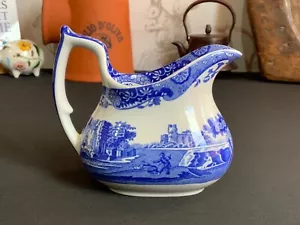 Jarra de leche pequeña Spode ITALIAN crema azul y blanco 11 cm de alto - Imagen 1 de 6