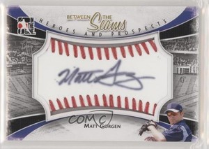 2011 ITG Heroes and Prospects Between the Seams Red Stitch /30 Matt Gorgen Auto