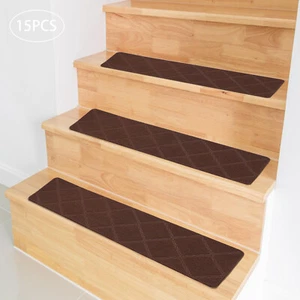 Pedate per Scale Antiscivolo per Gradini in Legno Pedate per Scale Tappeto da Interno, 15 Pezzi 8"X30" - Foto 1 di 24