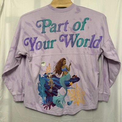 迪士尼公园小美人鱼爱丽儿部分你的世界精神球衣女式M — 第 1/4 张图片