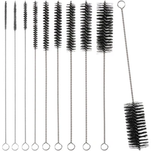 10pz Spazzole Nylon Spazzole Paglia Strumenti Pulizia per Bicchieri Tastiere - Foto 1 di 12