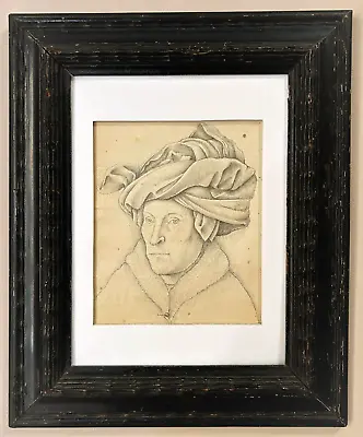 Exquis Dessin Ancien 15-16 Eme Siecle Disciple De Jan Van Eyck Flamand! Cadre • 0.99€