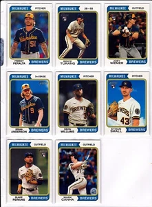 Milwaukee Brewers 2023 Topps Heritage High Numbers Team Set (8) Joey Weimer RC - Picture 1 of 1