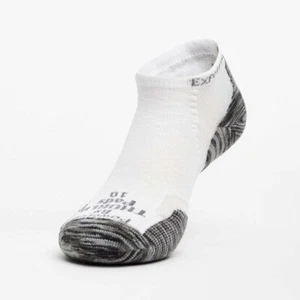 Thorlos Unisex Experia Techfit Light Cushion Low Cut Socks White/Grey Tiger Paw - Picture 1 of 3