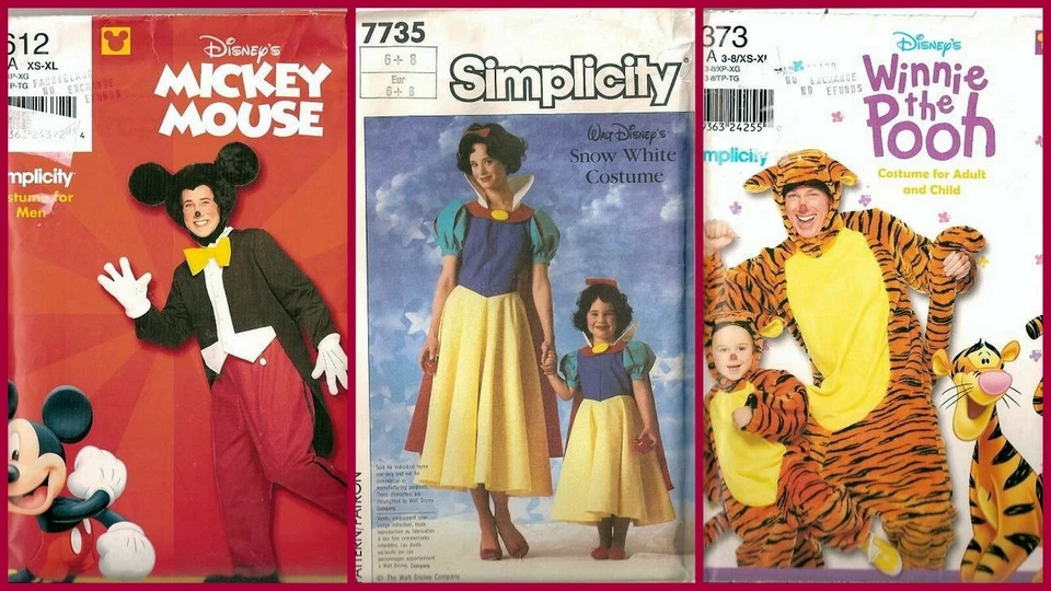 Simplicity Disney Halloween Costume Sewing Pattern Adult Children OOP You Pick  - Image 1 of 1