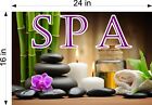 Spa 10 Wallpaper Fabric Poster Adhesive Backing Décor Decal Salon Ad Horizontal