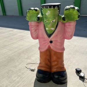 Frankenstein Monster Halloween Blow Mold Vintage Lighted 36" General Foam Co - Picture 1 of 5