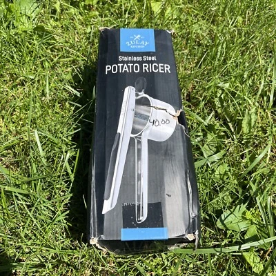 Ricer de patatas grande Zulay 13,5 oz acero inoxidable - triturador manual de alta resistencia Foto 1 de 3