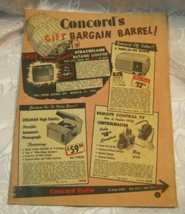 Vintage Concord Radio Katalog Radios Röhren Plattenspieler Verstärker New York - Bild 1 von 4