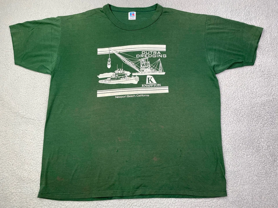Camisa de dragado vintage DUTRA adulto XLarge verde NewPort Beach California para hombre Foto 1 de 4