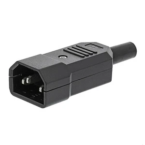 SPINA MASCHIO VDE C14 VOLANTE IEC CONNETTORE DI ALIMENTAZIONE A SALDARE 10A 250V - Zdjęcie 1 z 2
