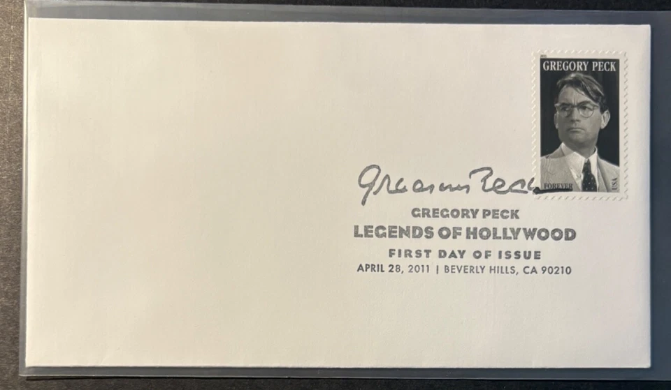 #4526 Gregory Peck FDC, USPS cancel, no cachet - Image 1 of 1