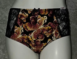 Lane Bryant Cacique Mid-Waist Cheeky Panty Size 18/20 Black, Floral & Lace NWT - Picture 1 of 5