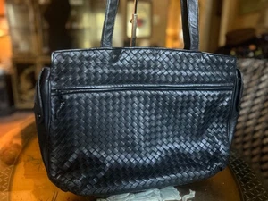 Bolso de hombro vintage de cuero tejido negro de Aspects Boho Chic - Imagen 1 de 18